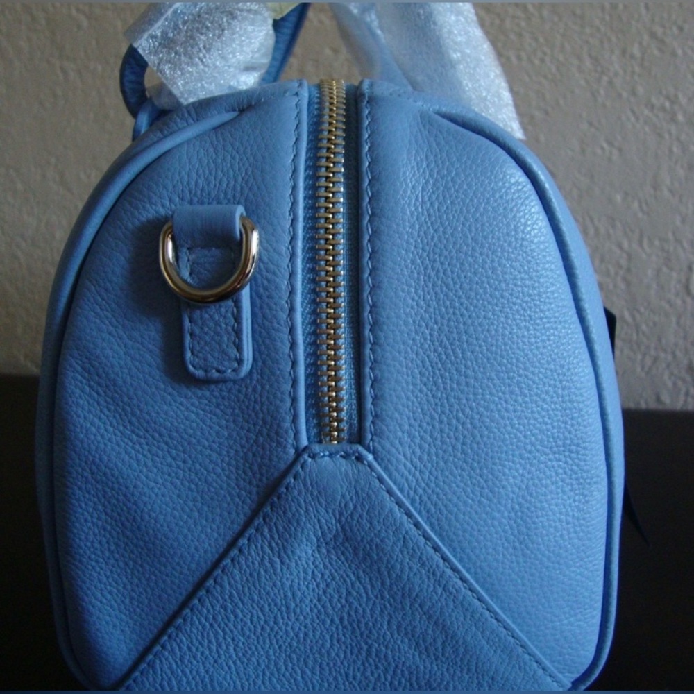 NWT Furla Alissa Small Satchel Light Blue Pebble Leather - Picture 4 of 8